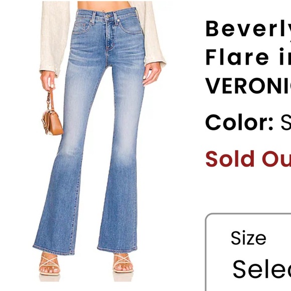 Veronica Beard Beverly Flare Jeans in Sedona size 29/8